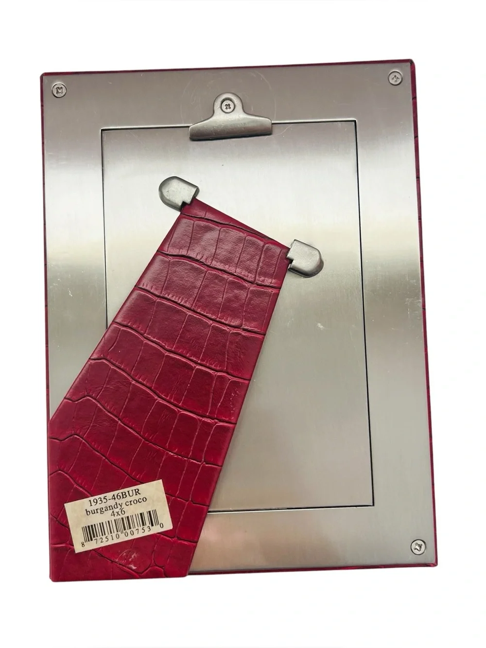 Vintage Argento SC Burgundy Faux Croco Picture Frame
